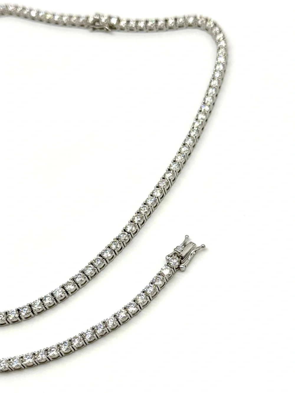 925 Silver, 4mm Moissanite Tennis Chain & Bracelet Set